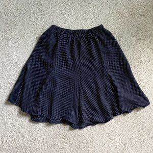 Navy + White Polka Dot Skirt